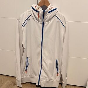 Swedish Race Marine White Hoodie with Blue Accents Male XL